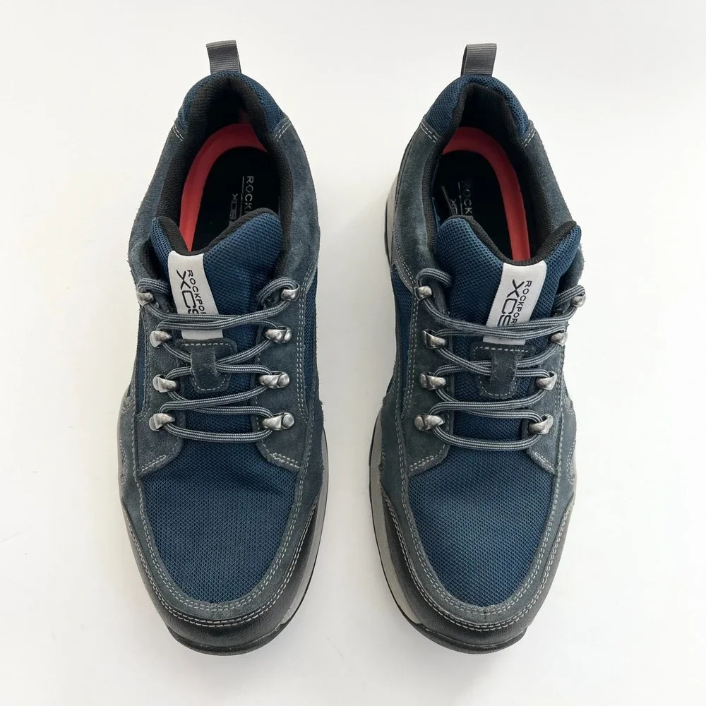 ROCKPORT XCS Riggs Mens Sneaker Walking Shoe Size 10.5 US Navy Blue Suede C16304